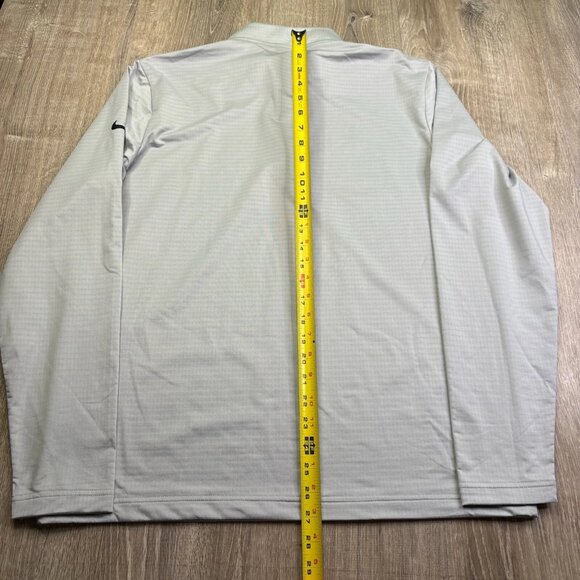 Nike Dri-FIT Mens Light Gray 1/2-Zip Pullover Mock Neck Comfy Sweatshirt Size L - Picture 10 of 11